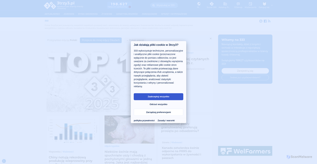 Security scan screenshot of https://www.3trzy3.pl