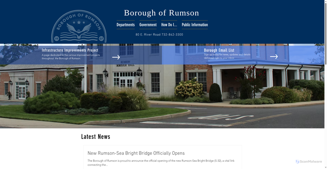 Security scan screenshot of https://www.rumsonnj.gov/