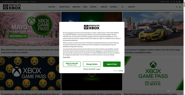 Security scan screenshot of https://generacionxbox.com