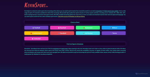 Security scan screenshot of https://kevinsportstream.top/ty_15