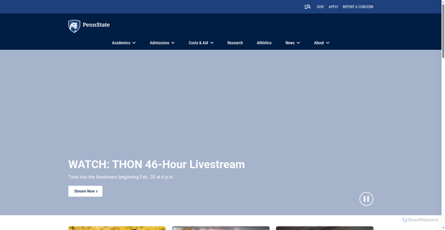 Security scan screenshot of https://www.psu.edu