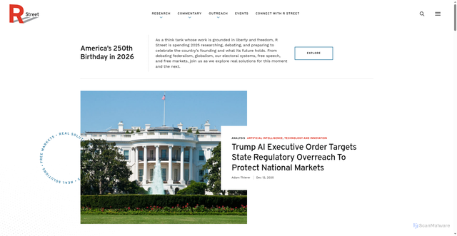Security scan screenshot of https://www.rstreet.org/