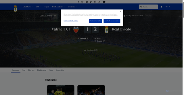 Security scan screenshot of https://www.realoviedo.es/en/matches/season-2025-2026-laliga-ea-sports-7-valencia-cf-vs-real-oviedo