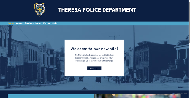 Security scan screenshot of https://www.theresapolicewi.gov/