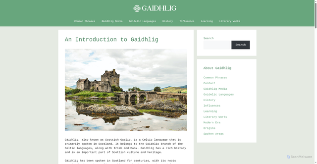 Security scan screenshot of http://www.gaidhlig.org.uk