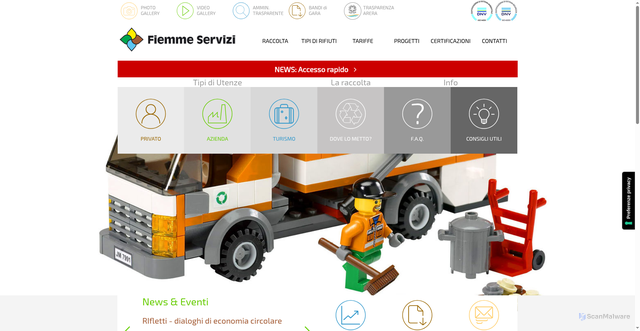 Security scan screenshot of https://www.fiemmeservizi.it/