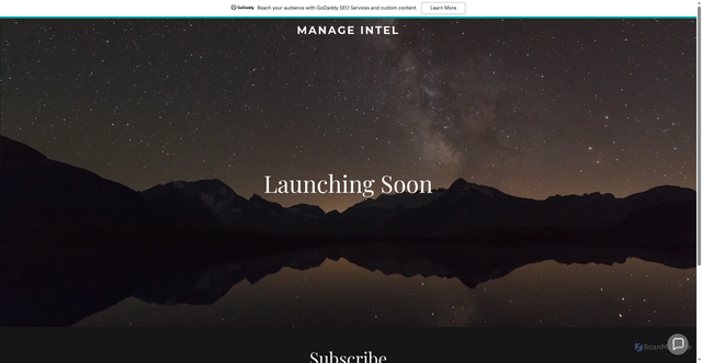 Security scan screenshot of https://manageintel.com