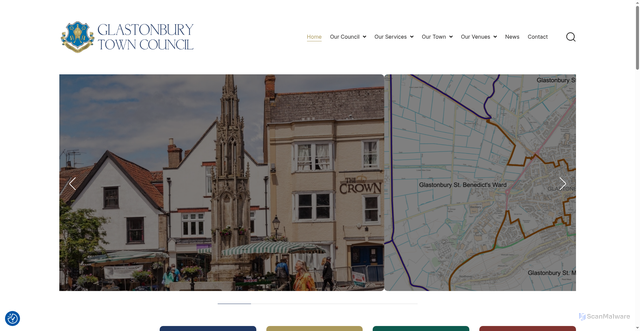 Security scan screenshot of https://glastonbury.gov.uk/