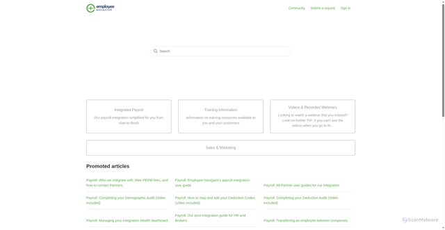 Security scan screenshot of https://employeenavigator.zendesk.com