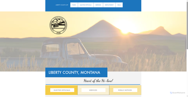 Security scan screenshot of https://www.libertycountymt.gov/