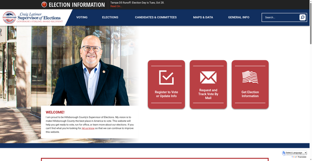 Security scan screenshot of https://www.votehillsborough.gov/