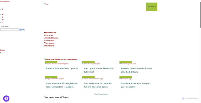 Security scan screenshot of https://www.auburnwa.gov/