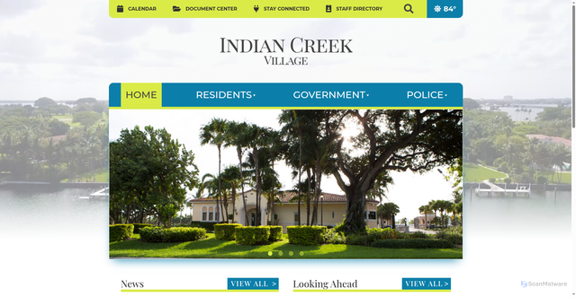 Security scan screenshot of https://www.indiancreekvillagefl.gov/