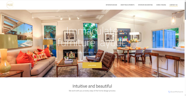 Security scan screenshot of https://musedesignstaging.com