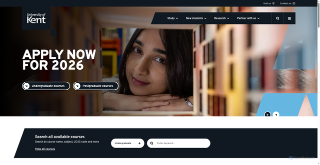 Security scan screenshot of https://www.kent.ac.uk/