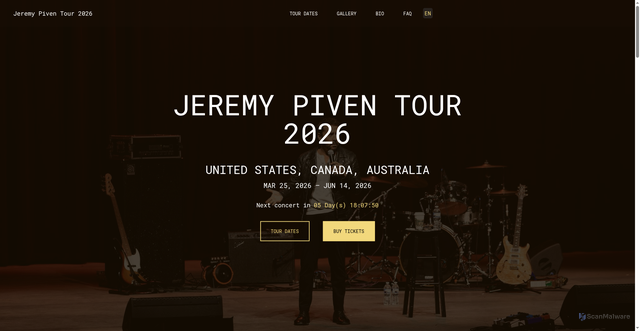 Security scan screenshot of https://jeremypiventour.com/