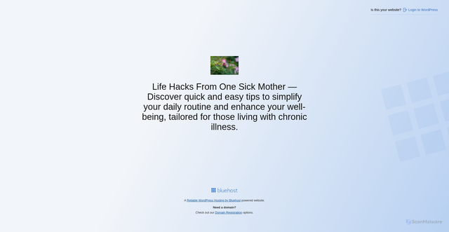 Security scan screenshot of https://lifehacksfromonesickmother.com/