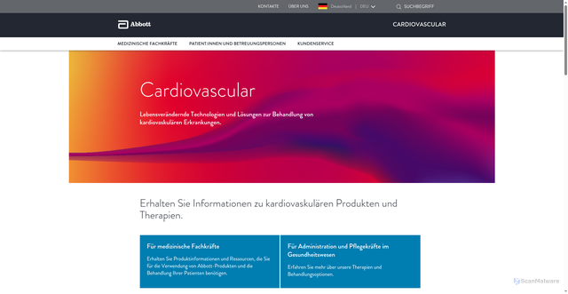 Security scan screenshot of https://www.cardiovascular.abbott
