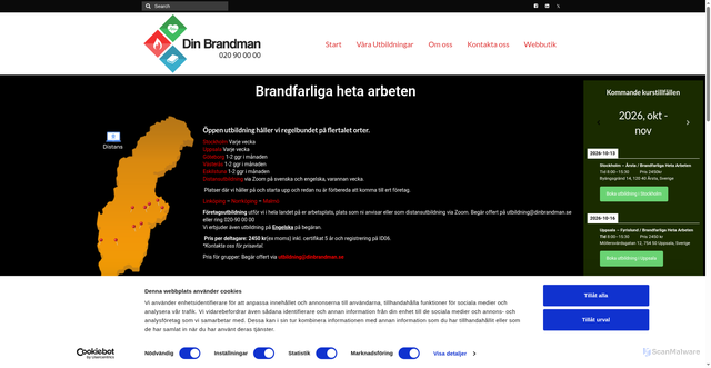 Security scan screenshot of https://bokabrandfarligaarbeten.se