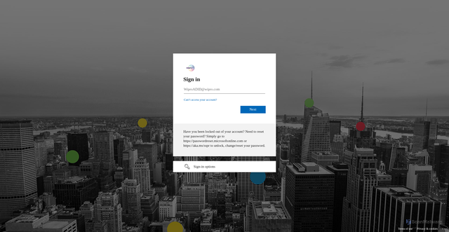 Security scan screenshot of https://wipro365-my.sharepoint.com