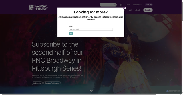 Security scan screenshot of https://trustarts.org/