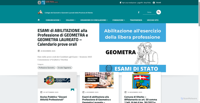 Security scan screenshot of https://geometri.vt.it/