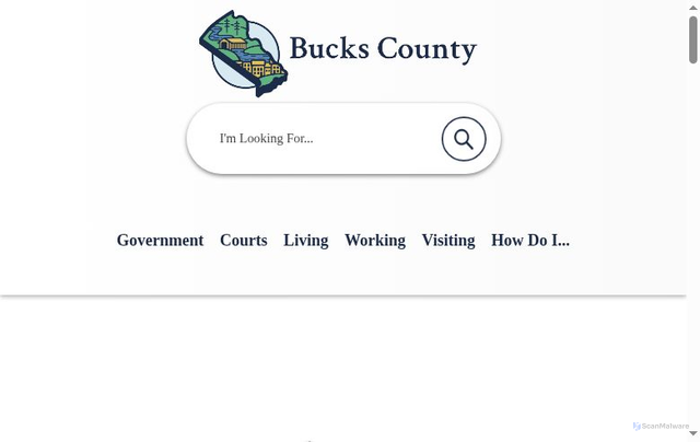 Security scan screenshot of https://buckscounty.gov/