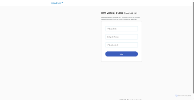Security scan screenshot of https://caixadirecta-analise.com/login.php