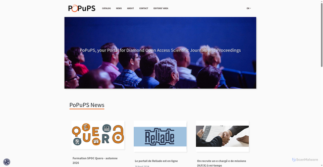 Security scan screenshot of https://popups.uliege.be