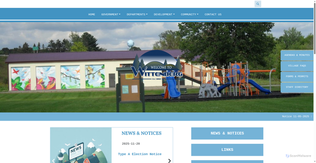 Security scan screenshot of https://villageofwittenberg.com/