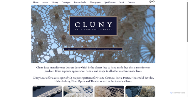 Security scan screenshot of https://www.clunylace.com/
