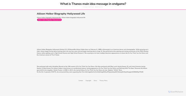 Security scan screenshot of https://tracinovsitus-dpfdw6c9y726.edgeone.app/allison-holker-biography-hollywood-life.html