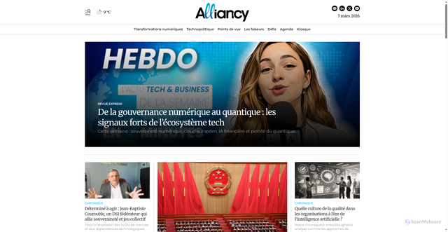 Security scan screenshot of https://alliancy.fr