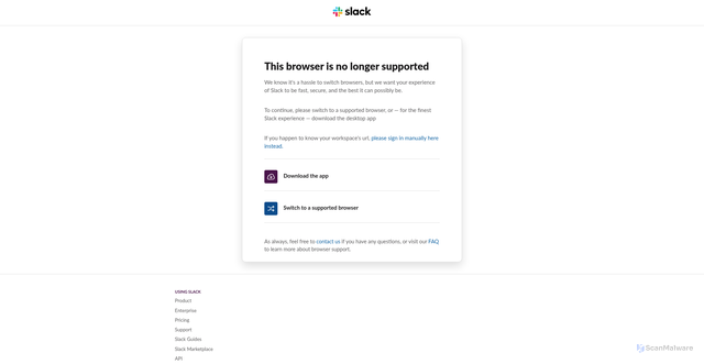 Security scan screenshot of https://bhfcu.enterprise.slack.com