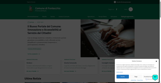 Security scan screenshot of https://comune.fontecchio.aq.it/
