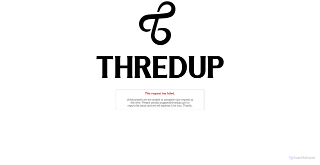 Security scan screenshot of https://clicks.thredup.com