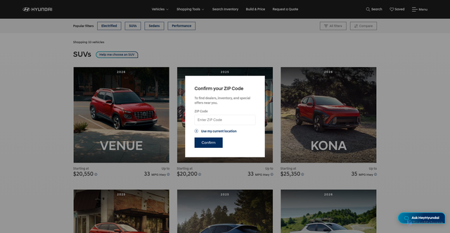 Security scan screenshot of https://www.hyundaiusa.com/us/en/vehicles