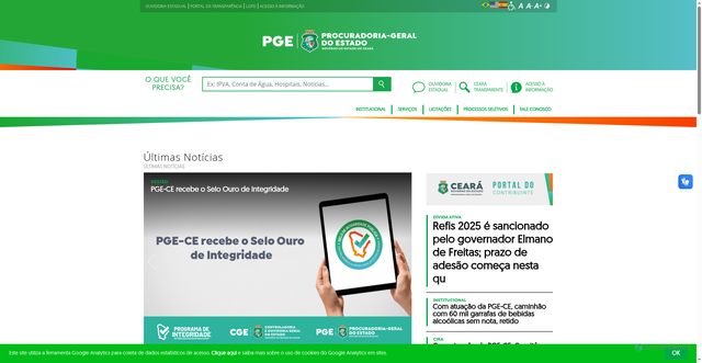 Security scan screenshot of https://www.pge.ce.gov.br/