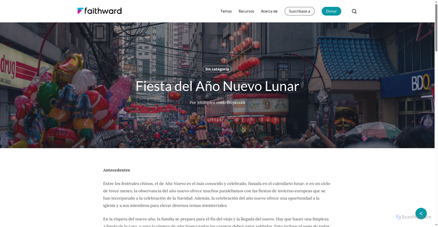 Security scan screenshot of https://www.faithward.org/es/fiesta-del-ano-nuevo-lunar/