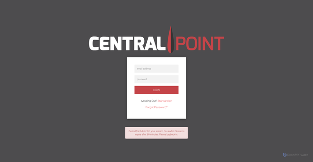 Security scan screenshot of https://centralpoint.chartec.net