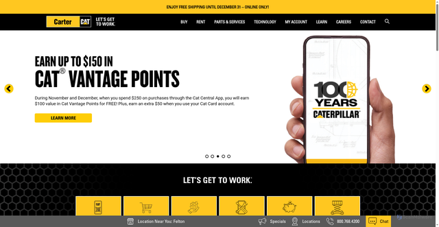 Security scan screenshot of https://www.cartermachinery.com/