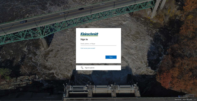 Security scan screenshot of https://kleinschmidtgroup-my.sharepoint.com
