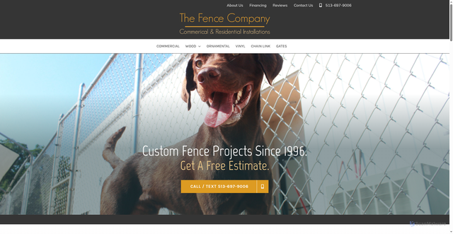 Security scan screenshot of https://thefencecompanyonline.com