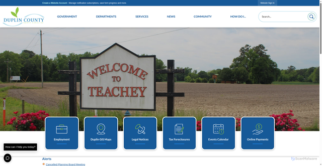 Security scan screenshot of https://duplinnc.gov/