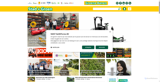 Security scan screenshot of https://www.stad-en-groen.nl