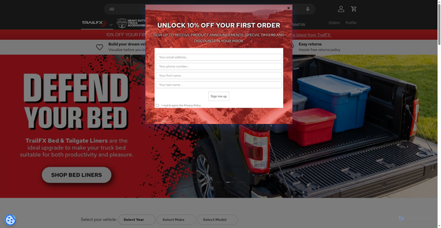 Security scan screenshot of https://www.trailfx.com
