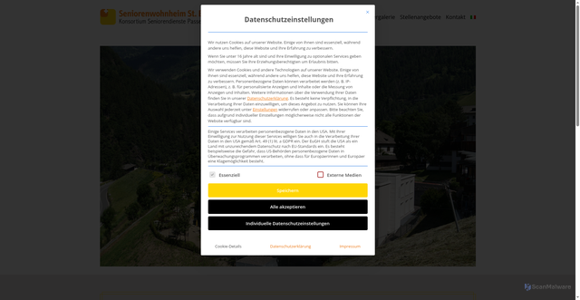 Security scan screenshot of https://www.altersheim.it