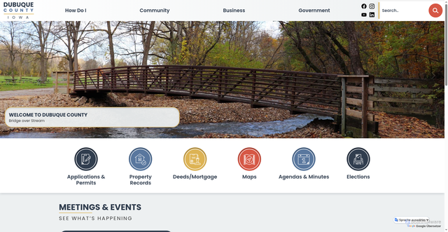 Security scan screenshot of https://dubuquecountyiowa.gov/