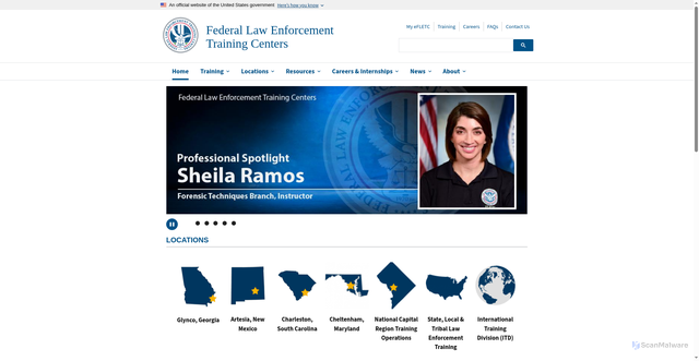 Security scan screenshot of https://fletc.gov/
