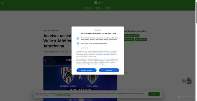 Security scan screenshot of https://sports.sbt.com.br/noticia/copa-sul-americana/ao-vivo-assista-independiente-del-valle-x-atletico-mg-pela-sul-americana